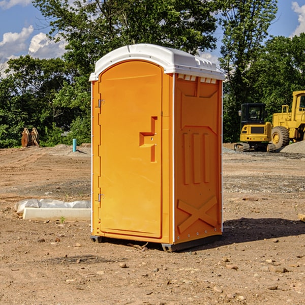 how often are the porta potties cleaned and serviced during a rental period in Primera